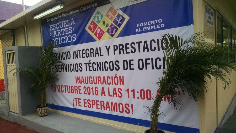 Inaugurarán escuela de arte y oficios en Venustiano Carranza