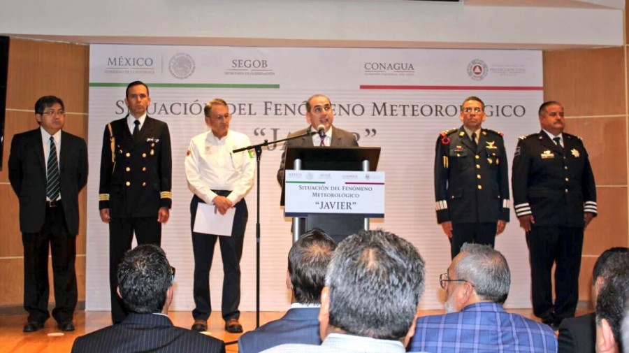 Javier, ya es depresiÃ³n tropical: ProtecciÃ³n Civil