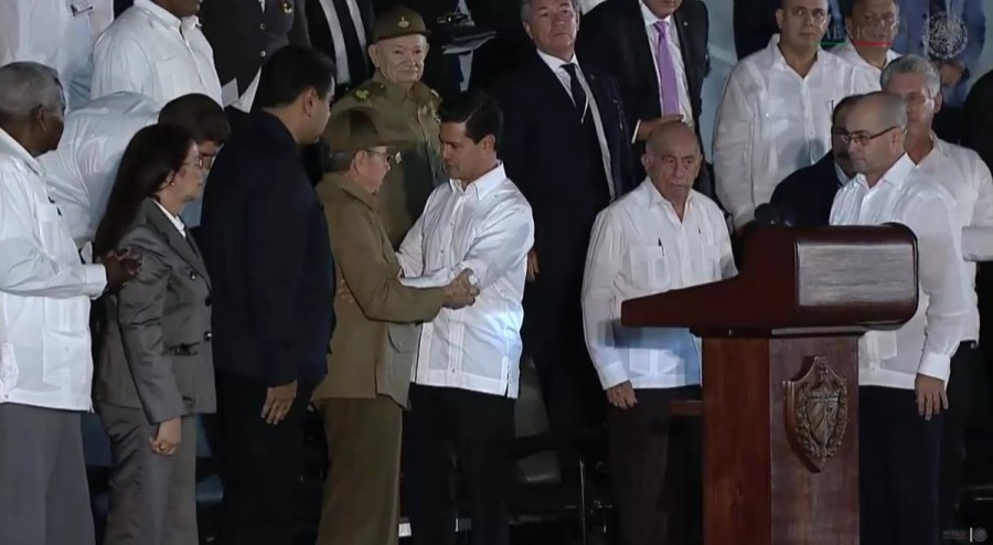 Peña Nieto expresó sus condolencias en los Funerales de Fidel Castro