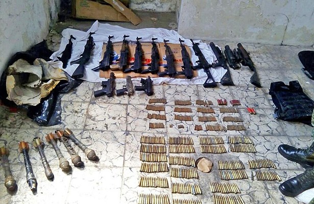 Hallan bodega con armamento en Oaxaca