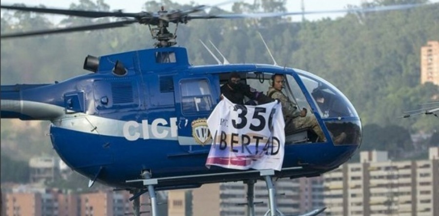 Maduro denuncia ataque desde helicóptero policial
