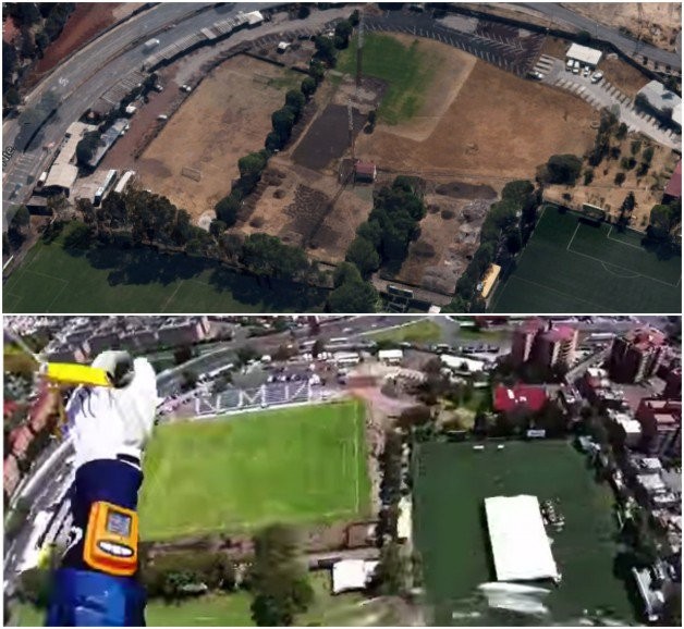 Derriba Club América árboles para construir cancha Cien Años de Grandeza