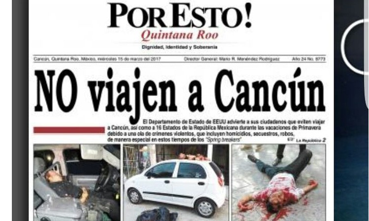 Rechazan que exista alerta de viaje de EU a Quintana Roo