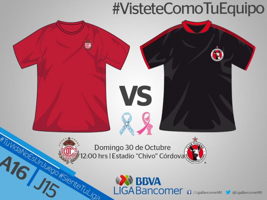Peligra invicto de Toluca ante Tijuana