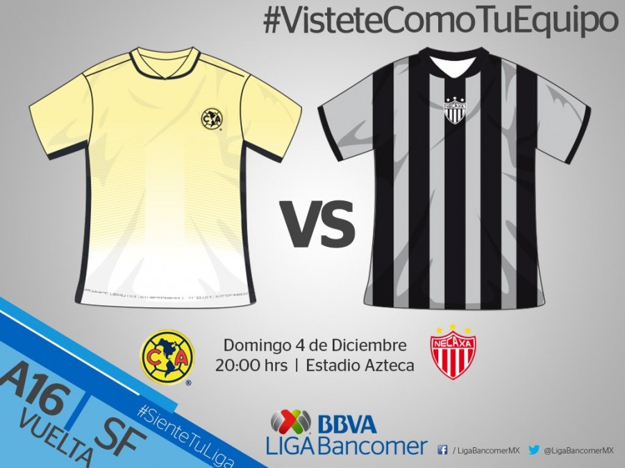 América contra Necaxa por el pase a la final