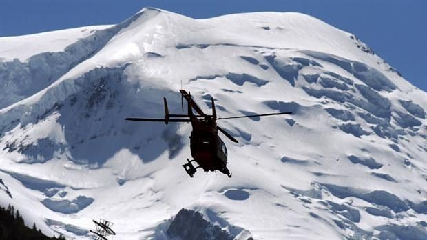 Avalancha en falda del monte Greffier