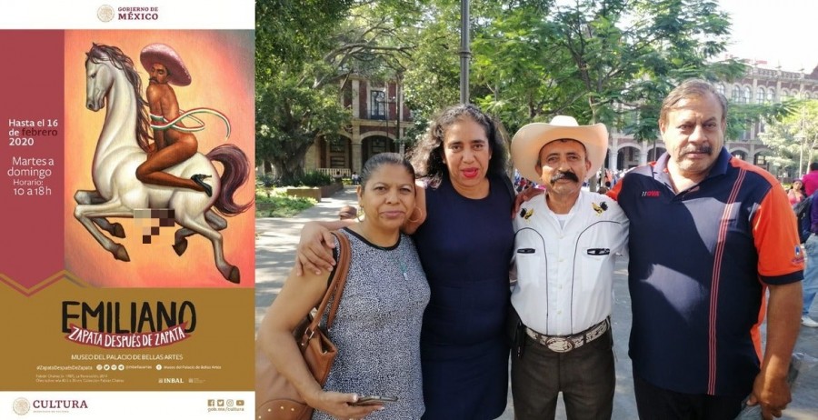 Turba entra a Bellas Artes a golpear y amenazar por pintura de Zapata feminizado