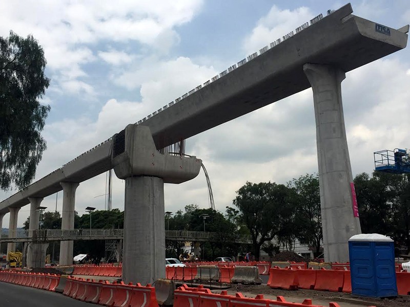 Concluyen montajes de trabes en Viaducto Tlalpan