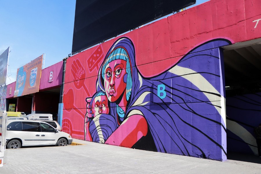 Central de Abasto festeja 36 años con más arte mural y con promoción de metas de la ONU
