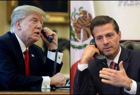 Trump amenaza  a Peña con suspender contactos si México no paga el muro