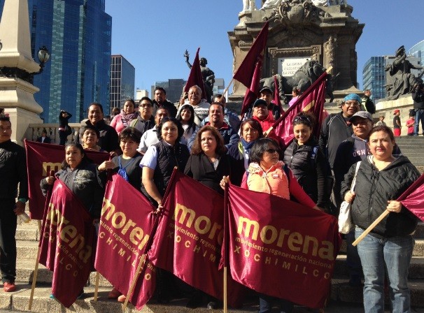 Manifestantes en Paseo de la Reforma