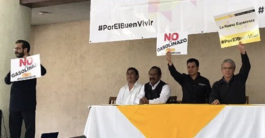 Se suma Milpa Alta a marcha nacional del MNE contra el gasolinazo