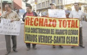 Vecinos de la GAM se manifiestan por Viaducto Elevado