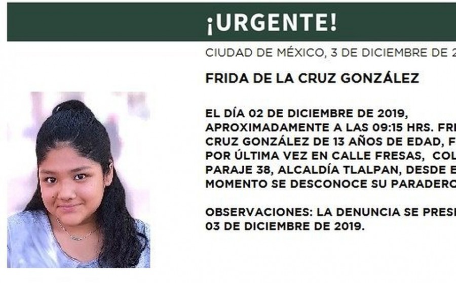Detienen a tres menores por presunta implicación en secuestro de Frida de la Cruz González