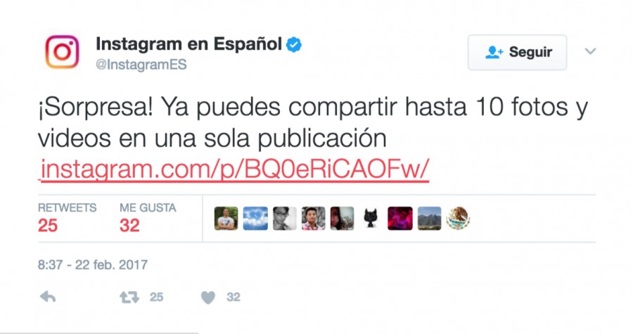 Lanza Instagram nuevo álbum de fotos