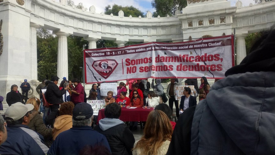 Colectivo 19S17 exige a diputados aprobar mayor presupuesto para reconstrucción CDMX