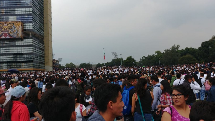 Sin incidentes graves marcha de estudiantes en CU: GCDMX