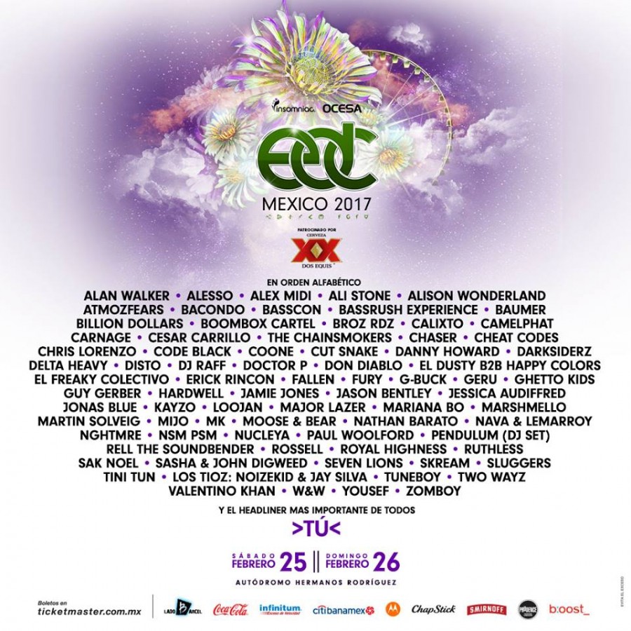Presentan el LineUp para el EDC CdMx 2017
